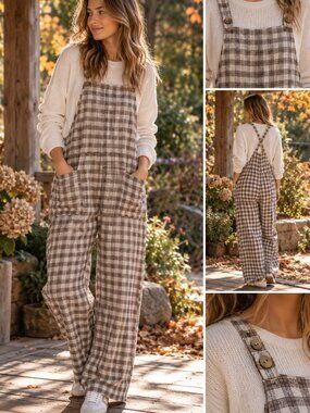 Free People NWT 100% Cotton Boho Overalls – Size Small